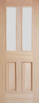 Wickes Denham Internal Glazed 4 Panel Oak Veneer Door - 1981 x 762mm