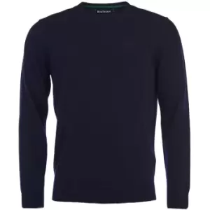 Barbour Mens Essential Lambswool Crew Neck Sweater Navy Small