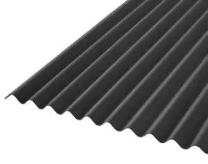 Corrubit Black Bitumen Corrugated Roofing Sheet (L)2M (W)930mm (T)2.2mm