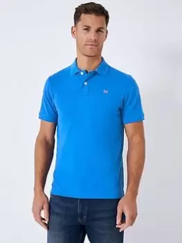 Crew Clothing Crew Clothing Classic Pique Polo Shirt - Bright Blue, Bright Blue, Size 2XL, Men