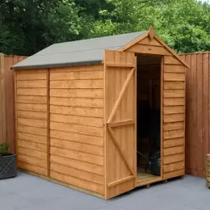 Garden Apex Overlap Dip Treated 7x5 Wooden Shed - No Window - Forest