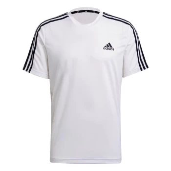 adidas AEROREADY Designed To Move Sport 3-Stripes T-Shirt - White