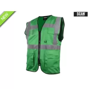 Scan SCAHVUWLG Hi-Vis Utility Green Waistcoat L (44in)