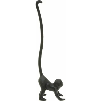 Premier Housewares - Fauna Black Monkey Toilet Roll Holder