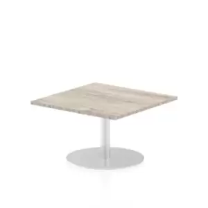 Italia Poseur Table Square 800/800 Top 475 High Grey Oak