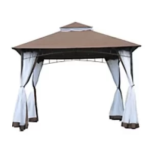 OutSunny Gazebo 84C-010CF Brown 2700 x 2950 x 2950 mm