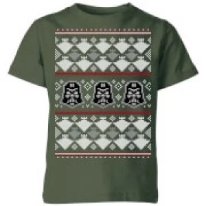 Star Wars Imperial Darth Vader Kids Christmas T-Shirt - Forest Green - 7-8 Years