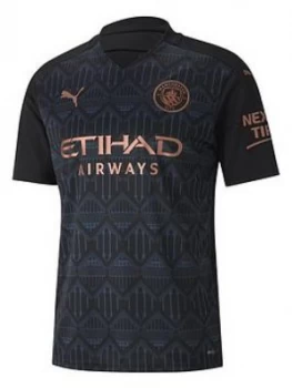 Puma Manchester City Short Sleeve Away Stadium Jersey - Black