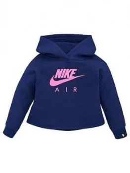 Nike Sportswear Air Younger Girls Overhead Hoodie - Blue