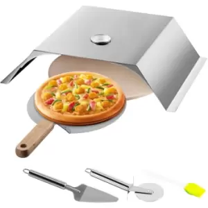 Pizza Oven Kit, Stainless Steel Grill Pizza Oven, Pizza Maker Kit for Most 22' Charcoal Grilll, Grill Pizza Oven Kit Including Pizza Chamber, 13'