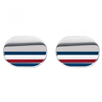 Tommy Hilfiger Silver Striped Cufflinks