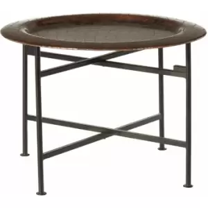 Premier Housewares Hege Small Copper and Black Side Table