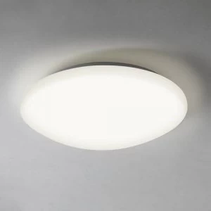 LED 1 Light Bathroom Flush Ceiling Light Matt White IP44