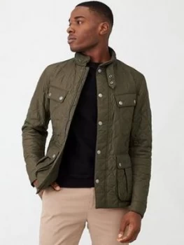 Barbour International Ariel Quilted Jacket - Olive Size L, Men