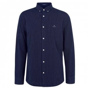 Gant Gant Indigo Pinstripe T Shirt - Indigo 989