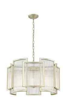 Antigua 5 Light Gold Crystal Pendant Ceiling Light