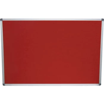 Felt Notice Board 900X600 MM Red Aluminium Trim - Offis