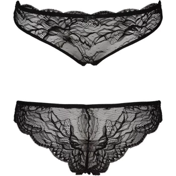 Emporio Armani Lace Brazilian Brief Black Size L Women