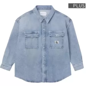 Calvin Klein Jeans Utility Shirt Jacket Plus - Blue