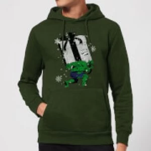 Marvel The Incredible Hulk Christmas Present Christmas Hoodie - Forest Green - M