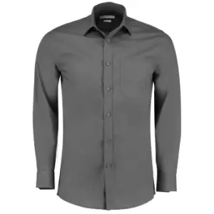 Kustom Kit Mens Long Sleeve Poplin Shirt (19.5) (Graphite)