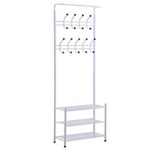 HOMCOM Multi Purpose Rack And Organizer White 940 mm x 130 mm x 400 mm