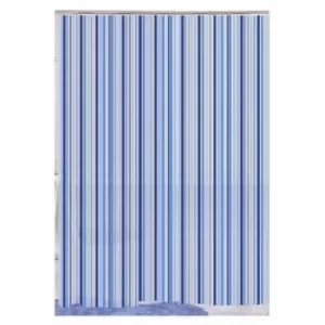 Blue Canyon Peva Shower Curtain 180 x 180cm Blue Stripe