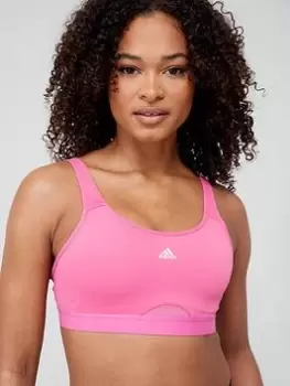 adidas Train Hiit Sports Bra - High Support - Pink, Size L, Women