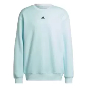 adidas Essentials FeelVivid Cotton Fleece Drop Shoulder S - Blue