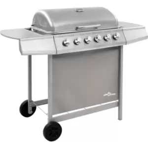 Vidaxl - Gas BBQ Grill with 6 Burners Silver - Silver