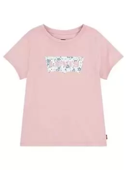 Levis Girls Daisy Short Sleeve T-Shirt - Quartz Pink, Size Age: 4 Years, Women