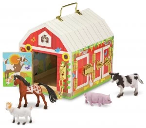 Melissa Doug Wooden Latches Barn Playset.