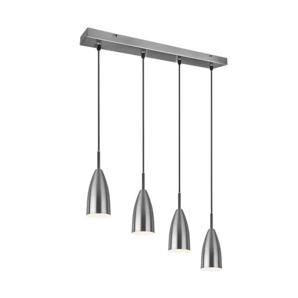 Farin Modern 4 Light Bar Pendant Ceiling Light Nickel Matt