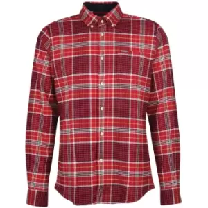 Barbour Mens Jackson Tailored Fit Shirt Red XXL