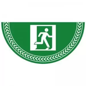 Running Man Symbol Floor Graphic adheres to most smooth clean flat