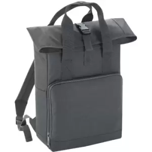 Unisex Adult Roll Top Twin Handle Backpack (One Size) (Graphite Grey) - Bagbase