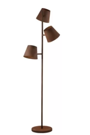 COLT 3 Light Multi Arm Floor Lamp Rust 51x165cm