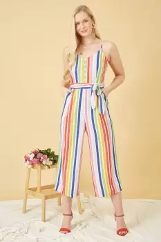 Multicoloured Rainbow Stripe Jumpsuit