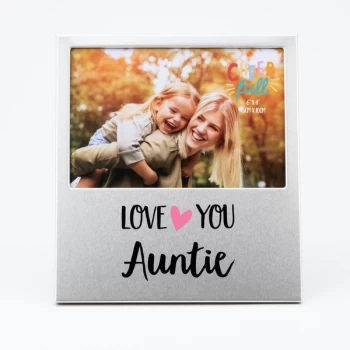 6" x 4" - Cheerfull Aluminium Photo Frame - Auntie