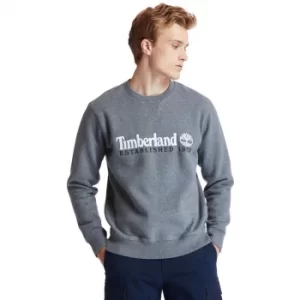 Timberland Heritage Est. 1973 Crew Sweatshirt For Men In Dark Grey Dark Grey, Size XL