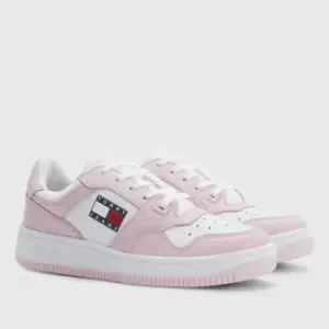 Tommy Jeans Womens Retro Basket Trainers - Misty Pink - UK 6.5