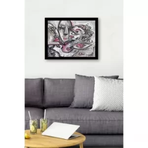 SC0766 Multicolor Decorative Framed MDF Painting