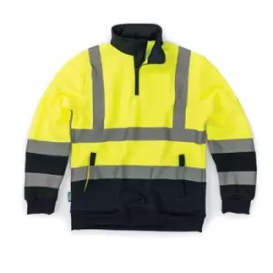 Tough Grit Hi-Vis 2-Tone Sweatshirt Yellow/Navy - S