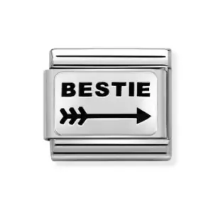 Nomination Classic Silver Bestie Right Arrow Charm