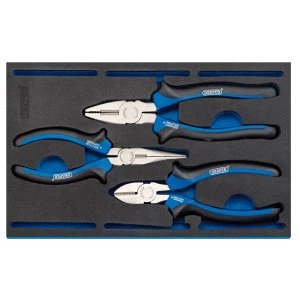 Draper Plier Set In 1/4 Drawer EVA Insert Tray (3 Piece)