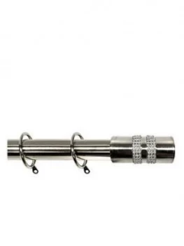 Diamante Stripe Finial Extendable Curtain Pole