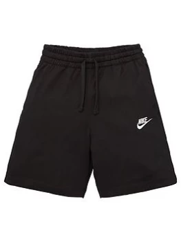 Nike Boys NSW Jersey Short - Black/White, Size S=8-9 Years