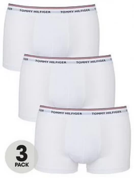 Tommy Hilfiger Three Pack Hipster Trunks - White, Size XL, Men