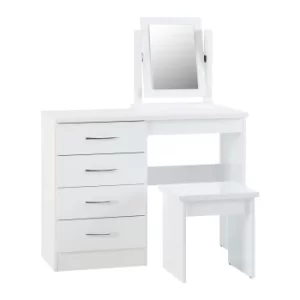 Nevada White Dressing Table Set White