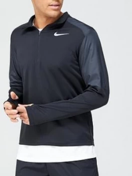 Nike Pacer 1/4 Zip Hybrid Running Top - Black, Size 2XL, Men